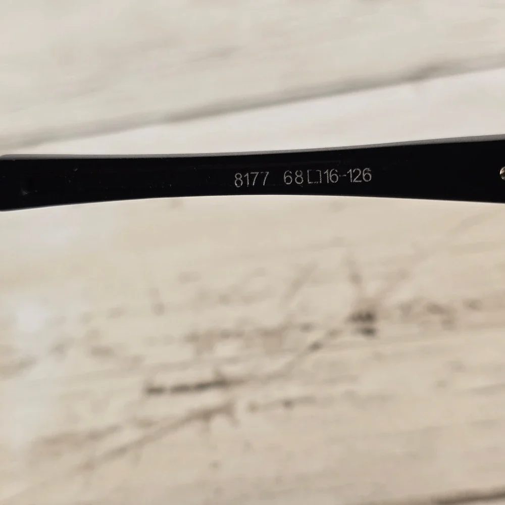Rocknight Polarized Sports Sunglasses Matte Black Silver‎ Mirror Rimless 8177